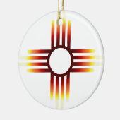 New Mexico Zia Sun Fire Keramikornament (Links)