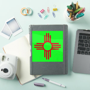 New Mexico Zia Sun Grün Aufkleber