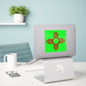 New Mexico Zia Sun Grün Aufkleber (Laptop auf Schreibtisch)