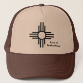 New Mexico Zia Sun Symbol Custom Hat Cap Truckerkappe (Vorderseite)