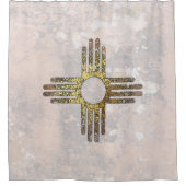 New Mexico Zia Sun Symbol Duschvorhang (Vorderseite)