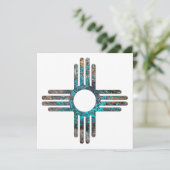 New Mexico Zia Sun Symbol Einladung (Stehend Vorderseite)
