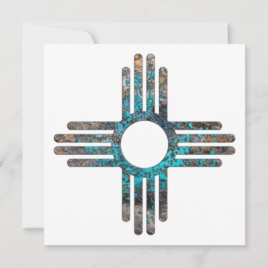 New Mexico Zia Sun Symbol Einladung (Vorderseite)