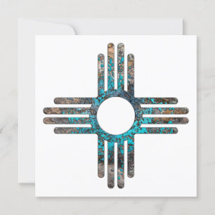 New Mexico Zia Sun Symbol Einladung