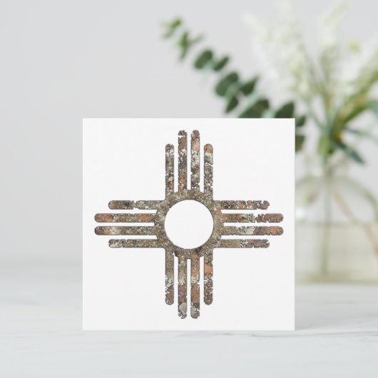 New Mexico Zia Sun Symbol Einladung (Stehend Vorderseite)