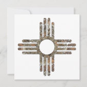 New Mexico Zia Sun Symbol Einladung (Vorderseite)