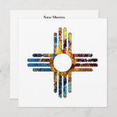 New Mexico Zia Sun Symbol Feiertagskarte (Vorne/Hinten)
