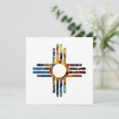 New Mexico Zia Sun Symbol Feiertagskarte (Stehend Vorderseite)