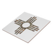 New Mexico Zia Sun Symbol Fliese (Seite)