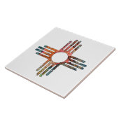 New Mexico Zia Sun Symbol Fliese (Seite)