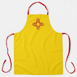 New Mexico Zia Sun Symbol Gold & Red Adult Long Schürze