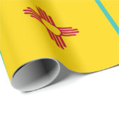 New Mexico Zia Symbol Flag Geschenkpapier (Rolleneckpunkt)