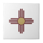 New Mexico Zia symbol Fliese (Vorderseite)