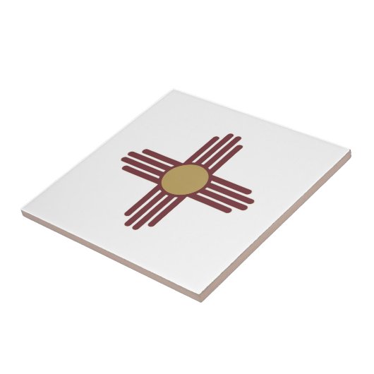 New Mexico Zia symbol Fliese (Seite)