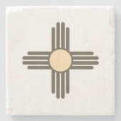 New Mexico Zia symbol Steinuntersetzer (Vorderseite)