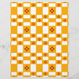 New Mexico Zia Yellow White Squares