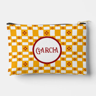 New Mexico Zia Yellow White Squares Zubehörtasche