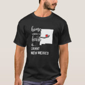 New Mexico Zuhause ist, wo das Herz ist Landkreis T-Shirt (Vorderseite)