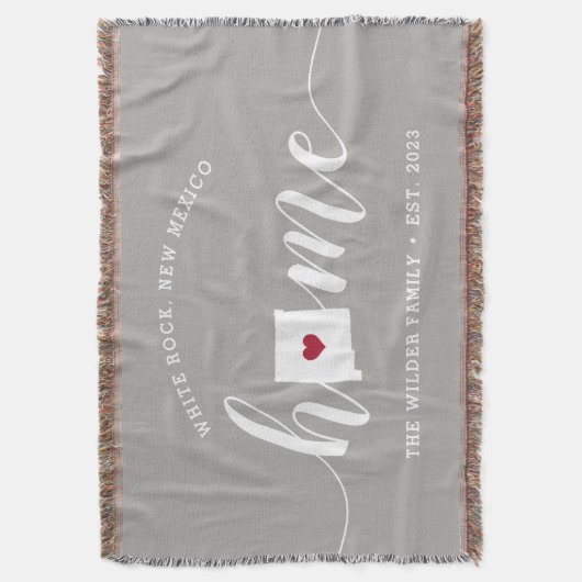 New Mexico Zuhause Staat Personalisiert Decke (Vorderseite Vertikal)