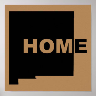 New Mexico - Zuhause weg vom Staat Poster Schild