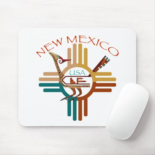 New-Mexicos Roadrunner u. Zia Mousepad (Mit Mouse)