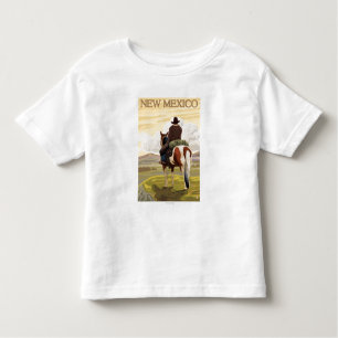 New Mexiko des Cowboy-(Ansicht von der Rückseite) Kleinkind T-shirt