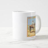 New Mexiko des Cowboy-(Seitenansicht) Jumbo-Tasse (Vorderseite Rechts)