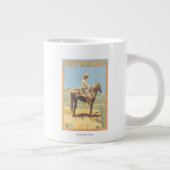New Mexiko des Cowboy-(Seitenansicht) Jumbo-Tasse (Rechts)