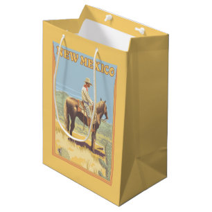New Mexiko des Cowboy-(Seitenansicht) Mittlere Geschenktüte