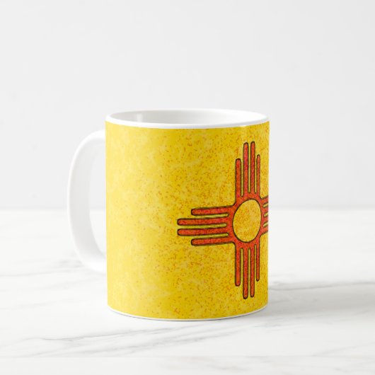 NEW MEXIKO-FLAGGE KAFFEETASSE (Vorderseite Links)
