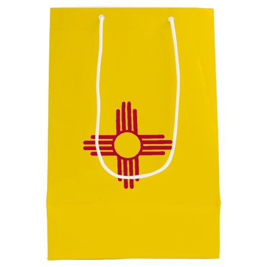New Mexiko-Flagge Mittlere Geschenktüte (Rückseite)