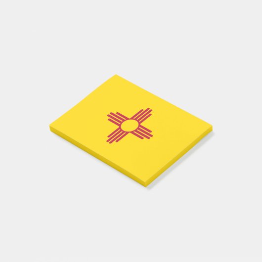 New Mexiko-Flagge Post-it Klebezettel (angewinkelt)