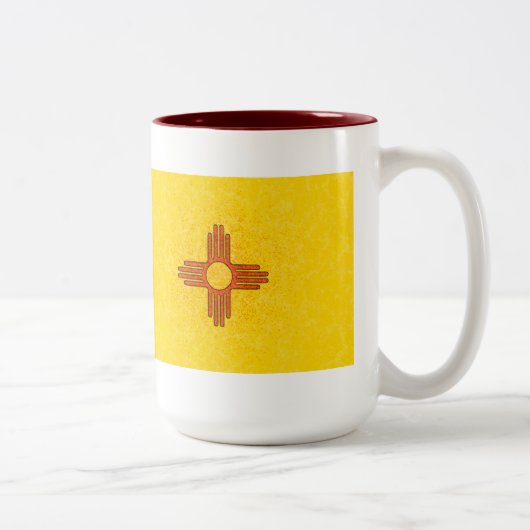 NEW MEXIKO-FLAGGE ZWEIFARBIGE TASSE (Rechts)