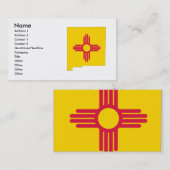 New Mexiko-Flaggen-Karte Visitenkarte (Vorne/Hinten)