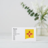 New Mexiko-Flaggen-Karte Visitenkarte (Stehend Vorderseite)