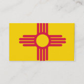 New Mexiko-Flaggen-Karte Visitenkarte (Rückseite)