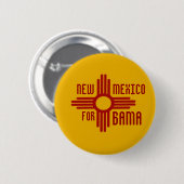 NEW MEXIKO FÜR OBAMA-Knopf Button (Vorne & Hinten)