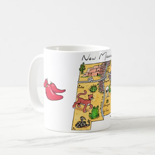 New Mexiko Kaffeetasse (Vorderseite Links)