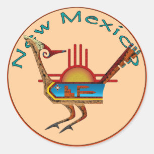 New Mexiko Runder Aufkleber
