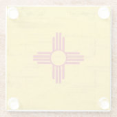 New Mexiko-Schmutz Flagge. Flagge des New Mexiko Glasuntersetzer (Rückseite)