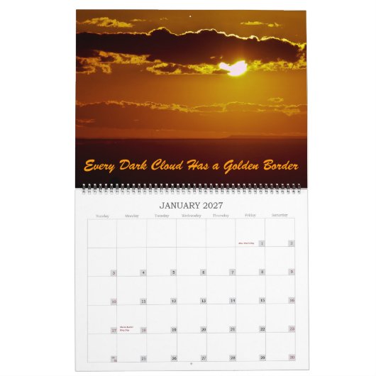 New Mexiko-Sonnenuntergänge Kalender (Jan 2027)