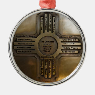 New-Mexiko Staat Zia Silbernes Ornament