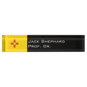 New-Mexiko Staats-Flagge Namensplakette