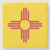 New-Mexiko Staats-Flagge Steinuntersetzer (Vorderseite)