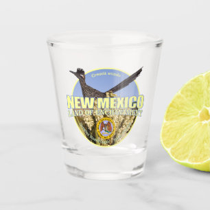 New-Mexiko Staats-Vogel u. Blume Schnapsglas