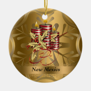 New-Mexiko Staats-Weihnachtsverzierung Keramik Ornament