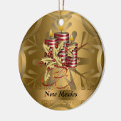 New-Mexiko Staats-Weihnachtsverzierung Keramik Ornament (Links)