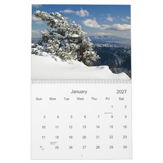 New Mexiko (und Plätze West) Kalender (Jan 2027)