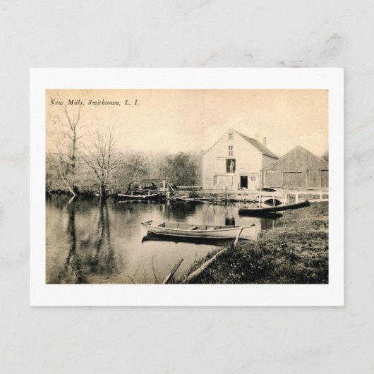 New Mills, Smithtown, Long Island NY Vintag Postkarte (Vorderseite)