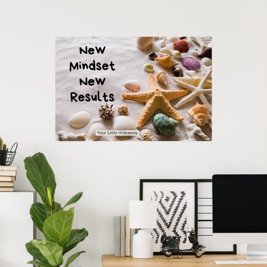 "New Mindset" Positive Quotes "Poster" Poster (Heimbüro)